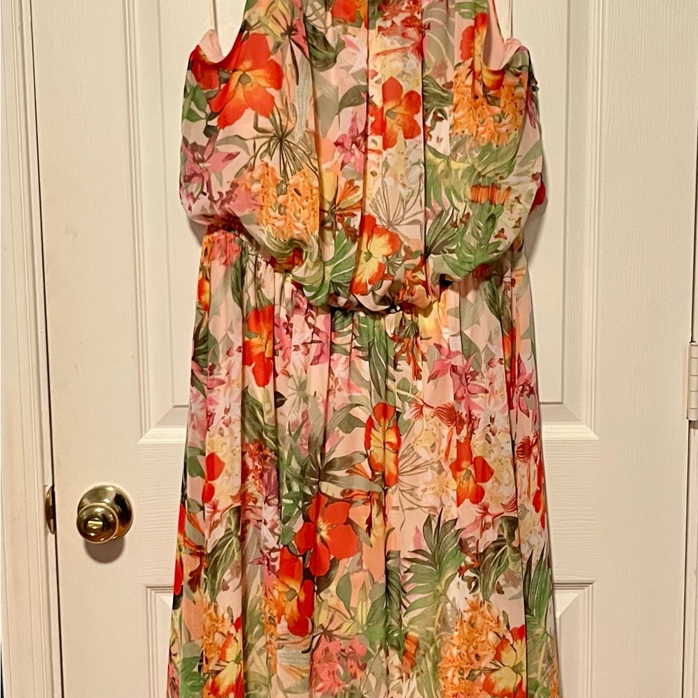 Floral Maxi Dress, halter